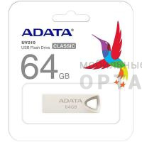 Флешка USB 64 Гб A-Data  UV210  металл/серебро