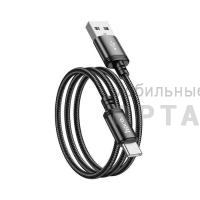 Кабель Usb to Type-c HOCO X89 Wind, 1.0м, 3.0A, ткань, цвет: чёрный (1/1000) Кабель Usb to Type-c HOCO X89 Wind, 1.0м, 3.0A, ткань, цвет: чёрный (1/1000)