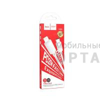 Кабель Type-C to Lightning HOCO X88 Gratified, 1m, 2.4A, QC3.0,  белый, не упакован