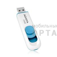 Флешка USB 16 Гб A-Data  C008  белый/синий