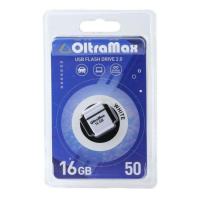 Флешка USB 16 Гб OltraMax Drive 50 Mini, USB2.0, белый