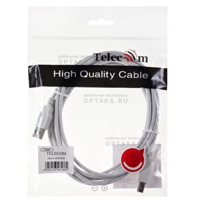 Кабель USB2.0  A-->B (3.0м) Telecom <TC6900-3M> 1/100)