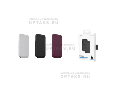 Картхолдер магнитный KEEPHONE MAGFOLD Leather KP-MCB-07 Black