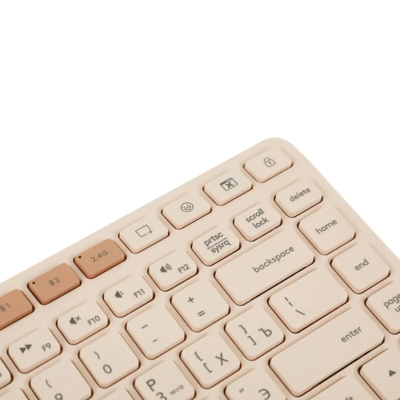 Клавиатура беспроводная A4TECH Fstyler FBK26C AS бежевый USB BT/Radio slim Multimedia (FBK26C AS (Beige)) (1/20)