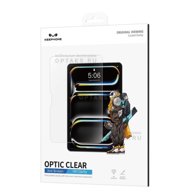 Стекло защитное для планшета, KEEPHONE OPTIC CLEAR GLASS IPAD AIR 13 (2024)