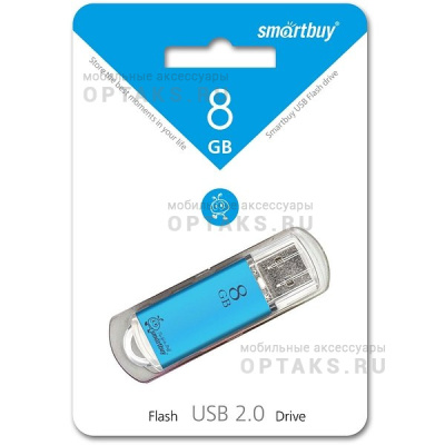 Флешка USB 8 Гб Smartbuy  V-Cut  синий