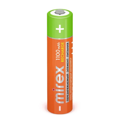 Аккумулятор Ni-MH Mirex HR03 / AAA 1100mAh 1,2V 2 шт (2/20/100), ecopack