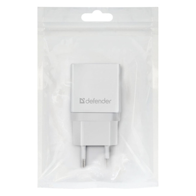 СЗУ блок питания Defender EPA-10, белый, 1хUSB, 5V/2.1А, пакет (1/200)