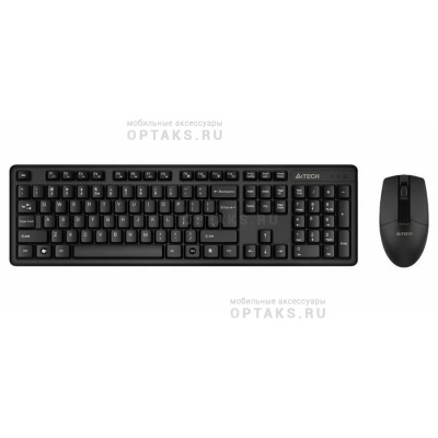 Комплект беспроводной Клавиатура + Мышь A4Tech 3330N, USB Multimedia, клав:черная мышь:черная (1/10)