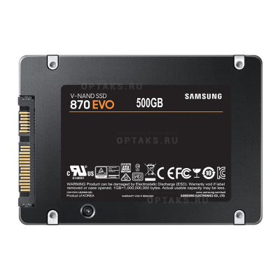 Жесткий диск SSD Samsung   500 GB  870 Evo, SATA-III, R/W - 560/530 MB/s, 2.5", Samsung MJX, V-NAND 3bit MLC